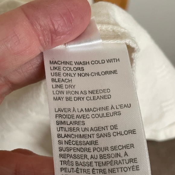 Free People Off White Off the Shoulder Button Front Dress 100% Cotton Size XS - Picture 9 of 10